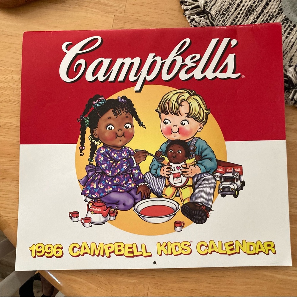 Vintage 1996 campbells soup calendar with original postcards
